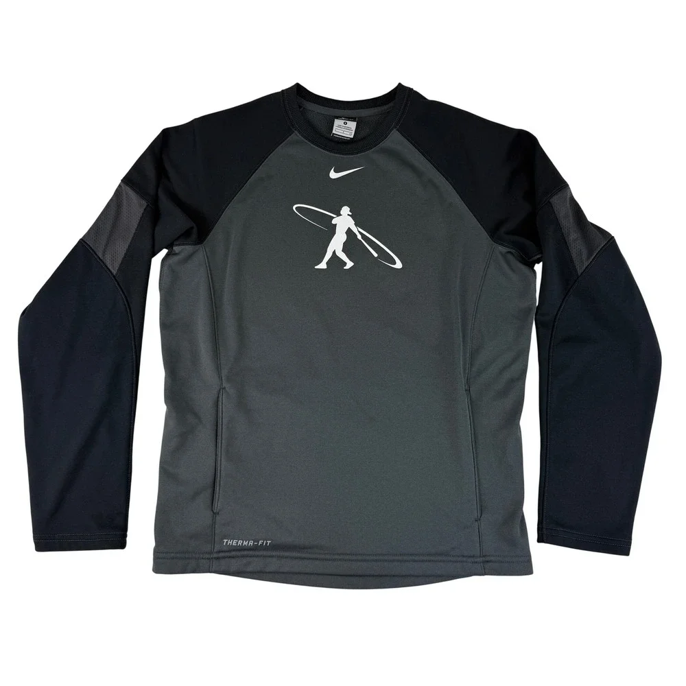 Nike Therma-FIT Baseball Training Top Mens Small Black 632119-060 Long Sleeve